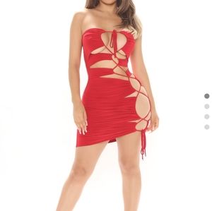 Sexy red mini dress, medium